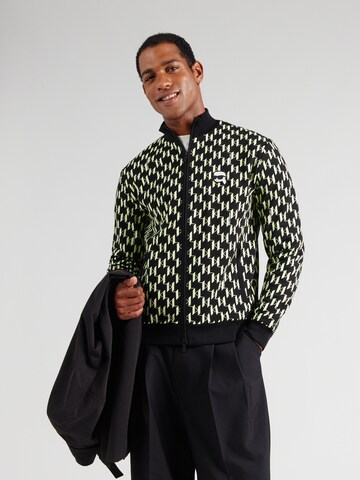 Karl Lagerfeld Ζακέτα φούτερ σε μαύρο: μπροστά