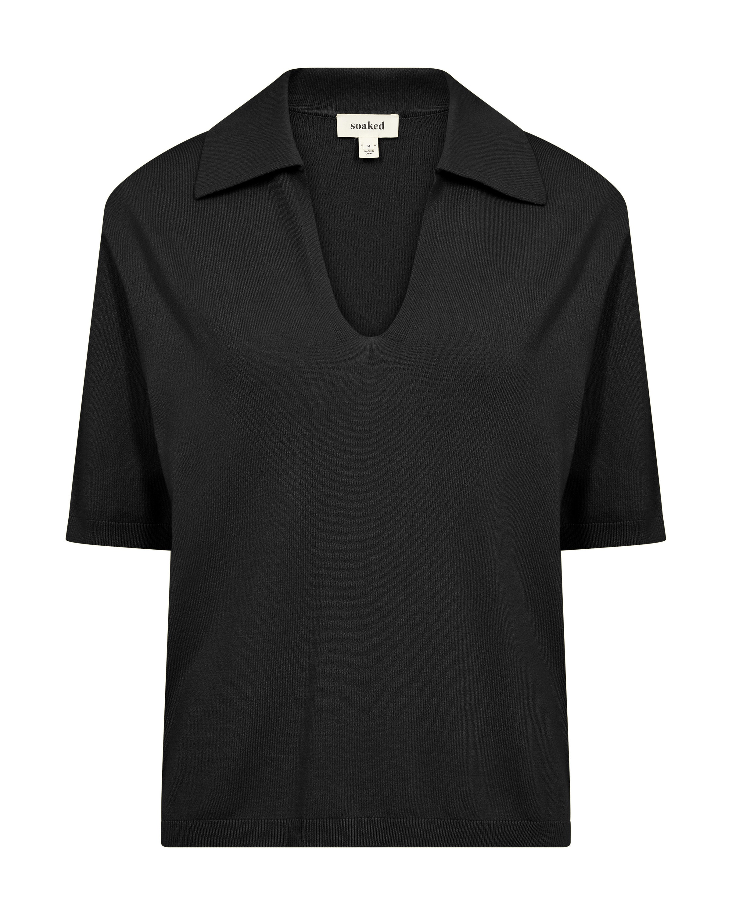 SOAKED IN LUXURY Svetr 'Spina' – černá: přední strana