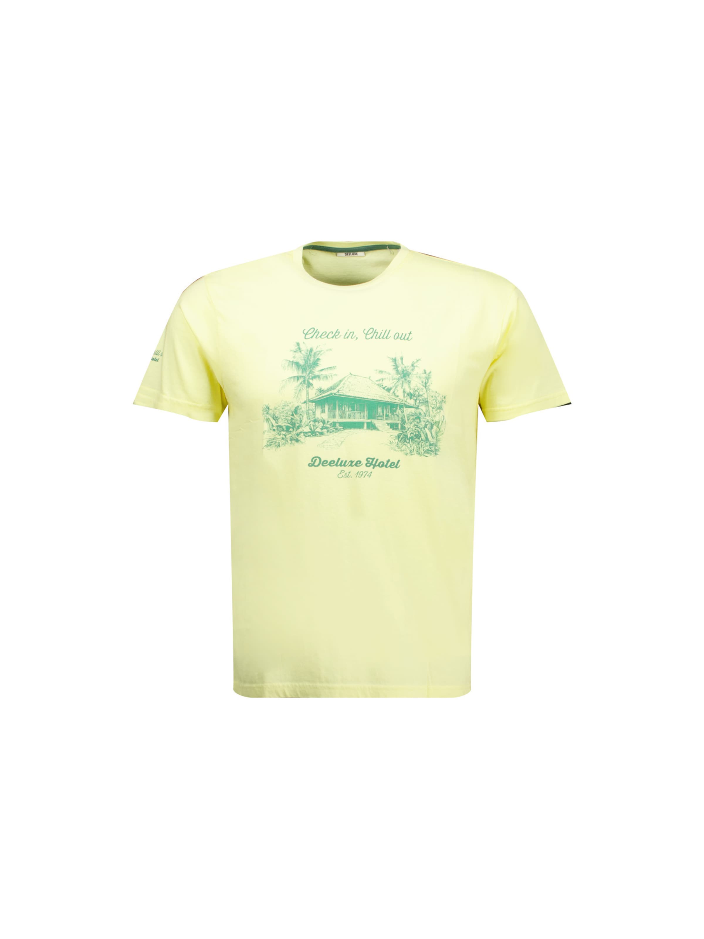 T-Shirt ' JUNGLE ' Deeluxe en jaune : devant
