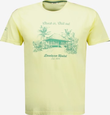 T-Shirt ' JUNGLE ' Deeluxe en jaune : devant