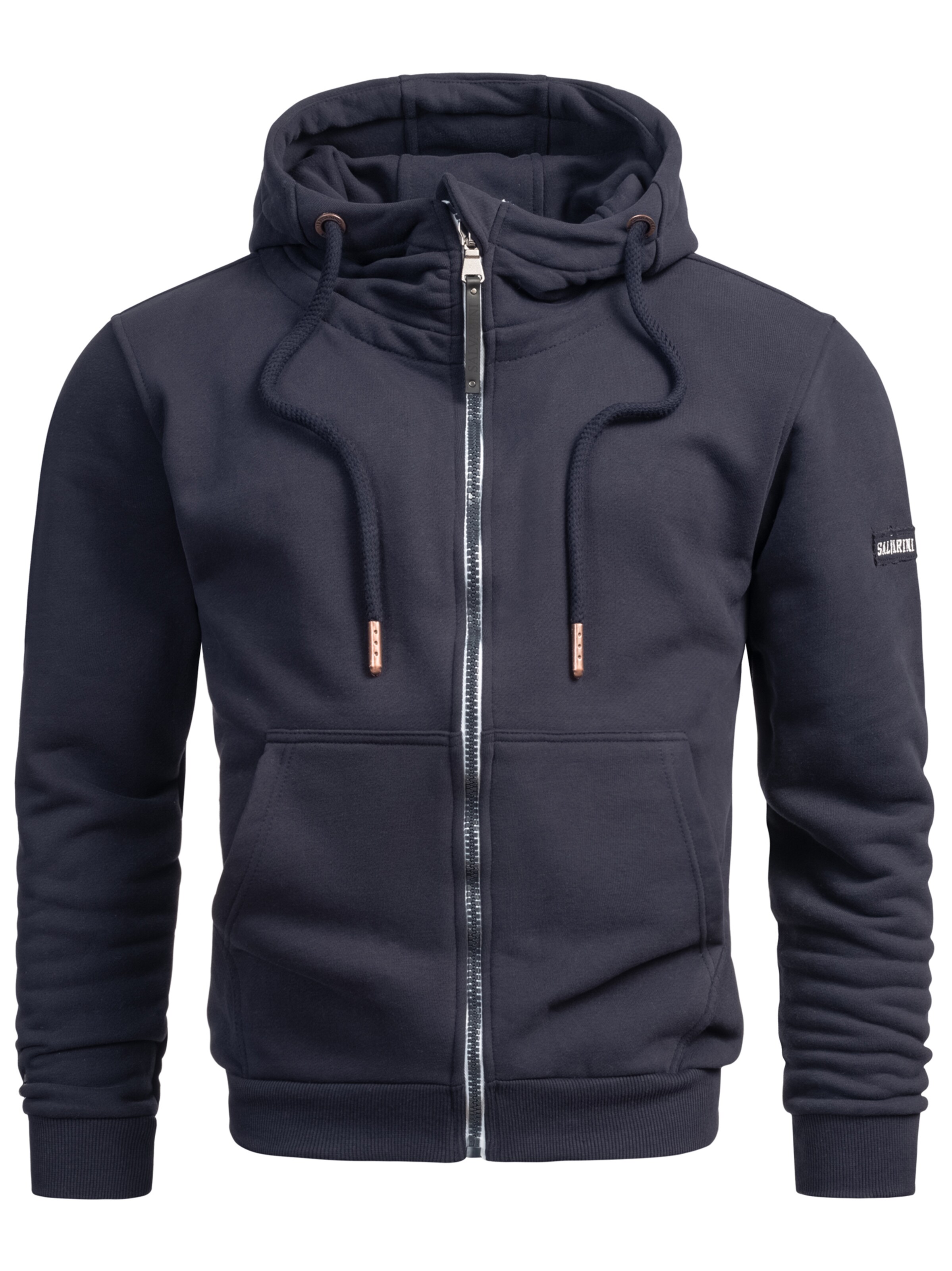 Alessandro Salvarini Sweatjacke 'Bergamo' in Blau: Vorderseite