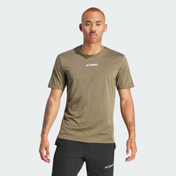 ADIDAS TERREX Performance Shirt 'Multi' in Green: front