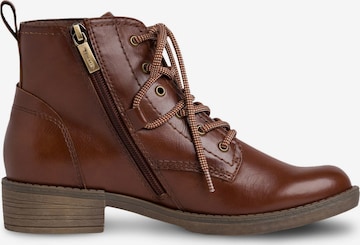 TAMARIS Lace-up bootie in Brown