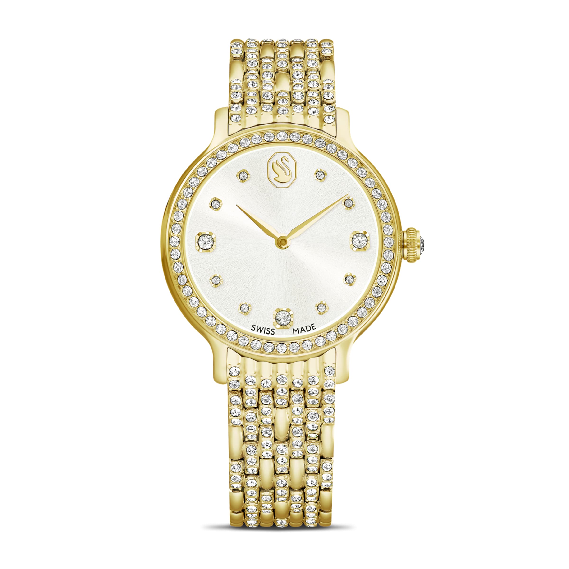 Swarovski Uhr in Gold: Vorderseite