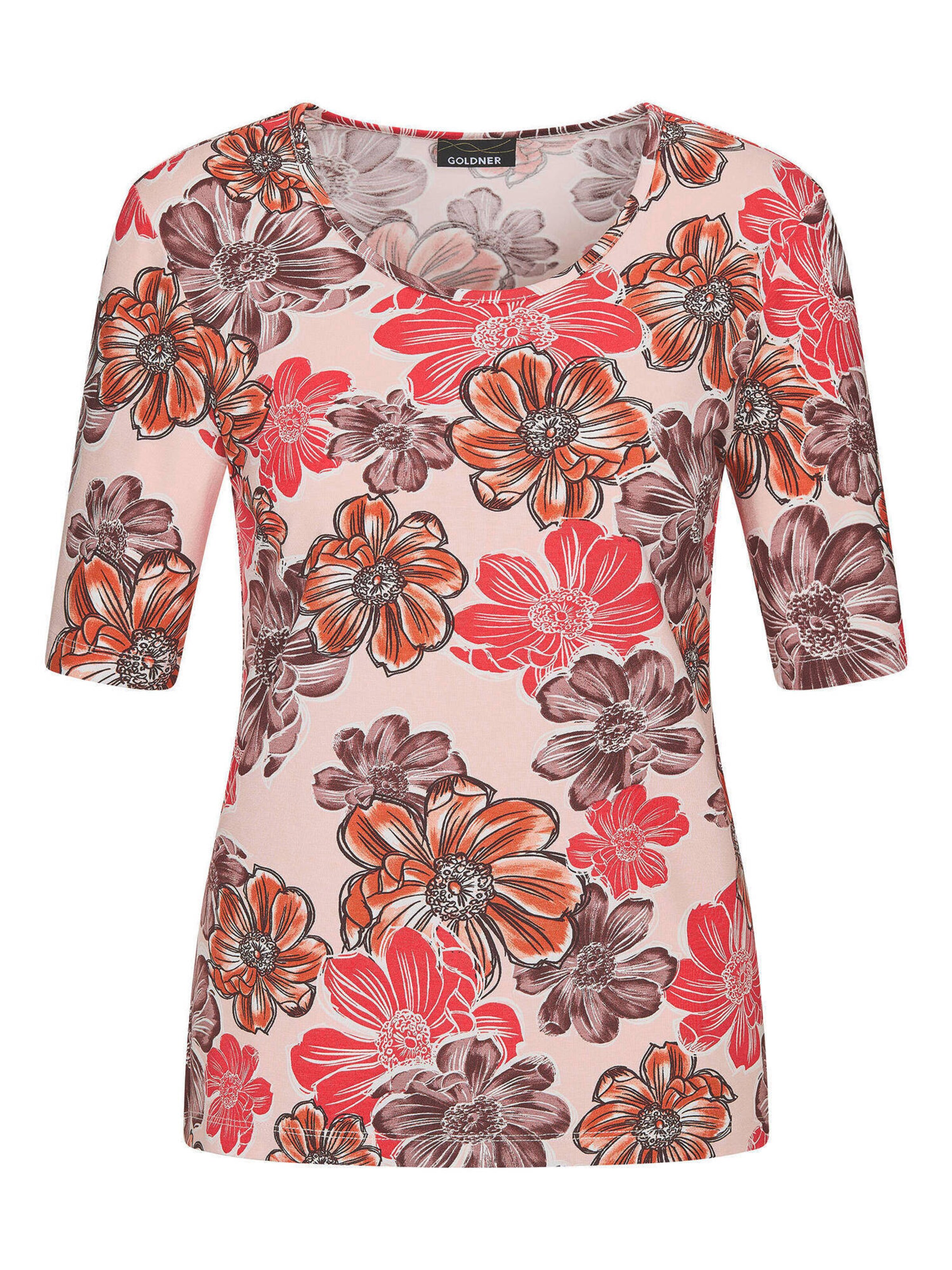 Goldner Shirt in de kleur Lila / Perzik / Wit, Productweergave