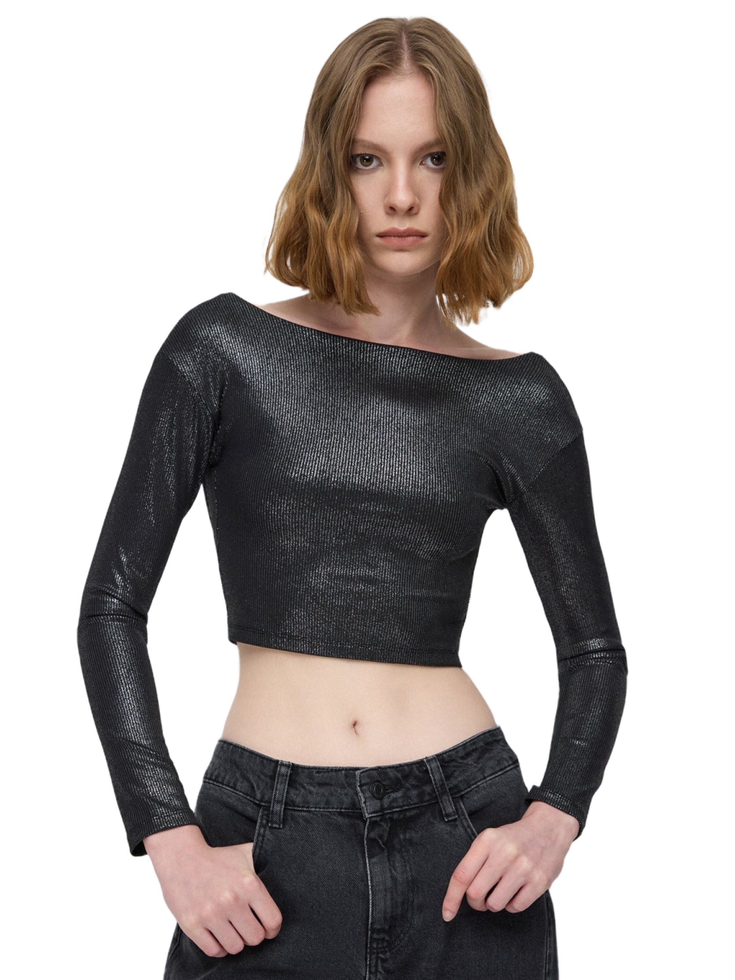 No Matter What Top 'Athlet' in Zwart: voorkant