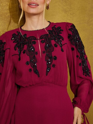 Robe-chemise love & roses en rouge