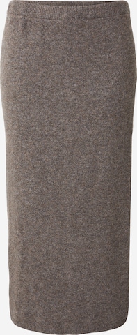 Fustă 'PCNUNA' de la PIECES Curve pe maro: față