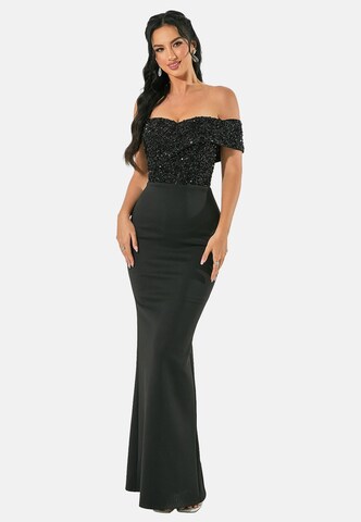 Moda Minx Abendkleid in Schwarz: Vorderseite