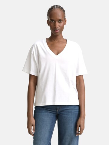 TOM TAILOR DENIM Shirt in White: front