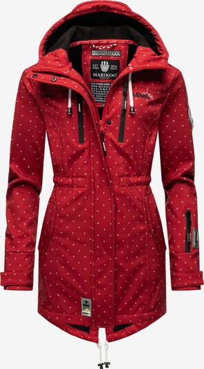 MARIKOO Manteau fonctionnel 'Zimtzicke' en rouge rubis / noir / blanc, Vue avec produit