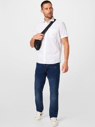 s.Oliver Regular fit Button Up Shirt in White