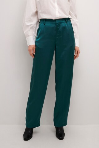 Cream Wide leg Chino 'Cocamia' in Groen: voorkant