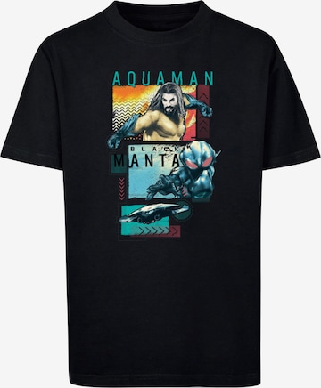 T-Shirt 'Aquaman - Character Tiles' ABSOLUTE CULT en noir : devant