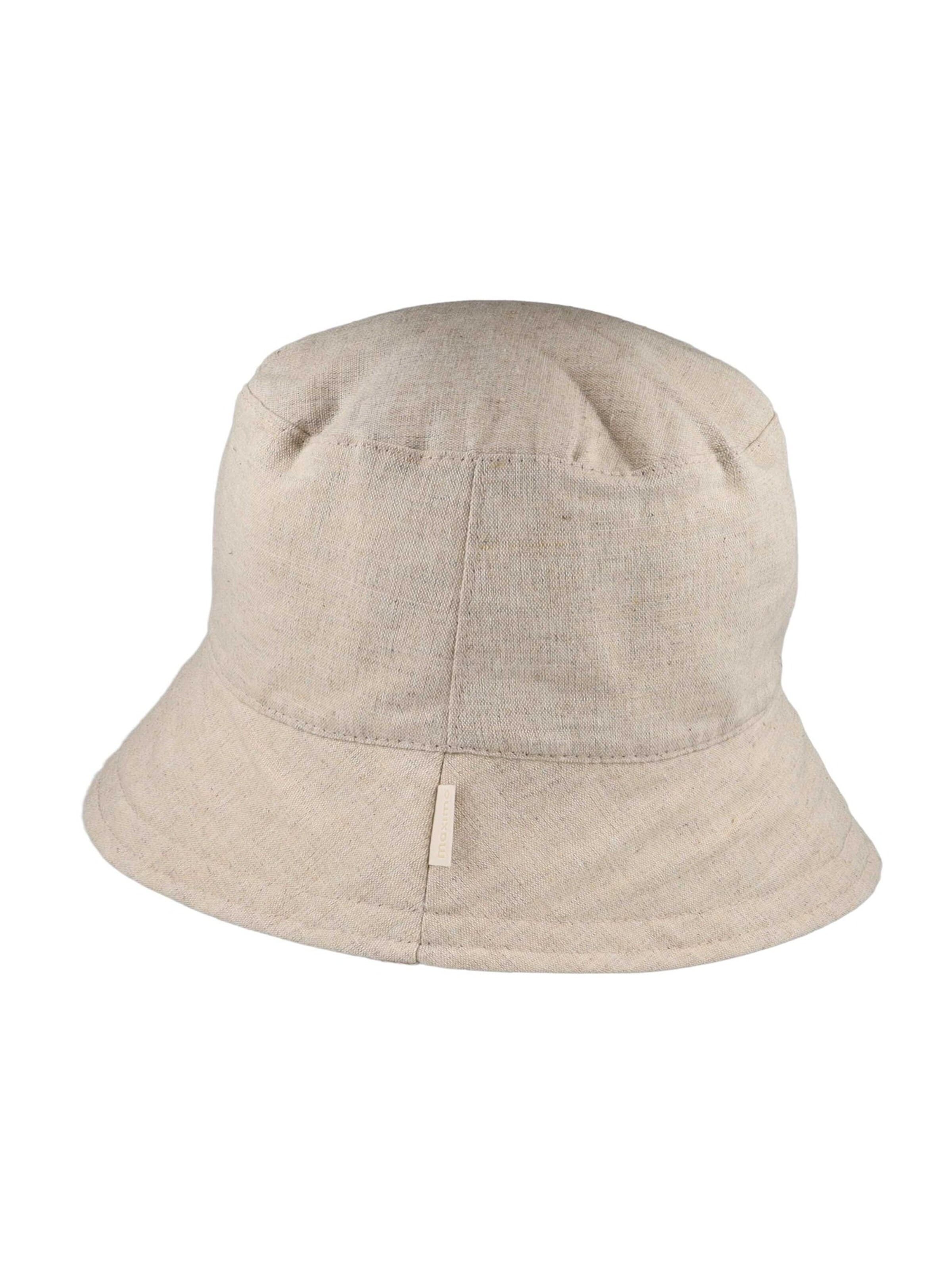 MAXIMO Hat 'GOTS MINI-Hut,Leinenoptik, uni Futter, UV 50' in Beige