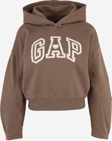 Sweat-shirt Gap Petite en marron : devant