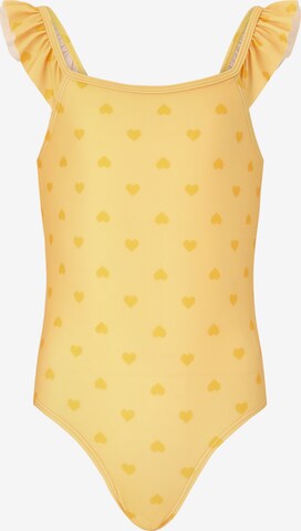 ZigZag Swimsuit 'Carly' in Yellow: front