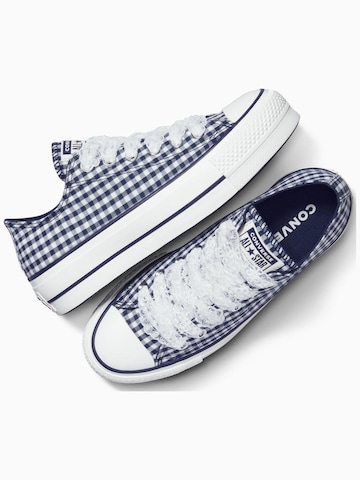 CONVERSE - Zapatillas deportivas bajas 'Converse Chuck Taylor All Star Lift Platform Gingham' en azul