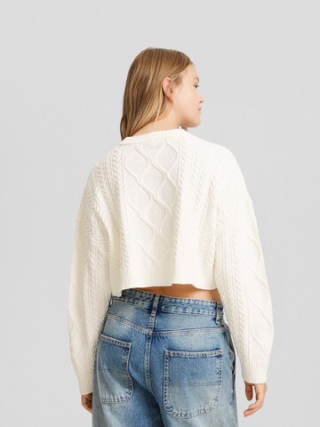 Bershka Pullover in Weiß