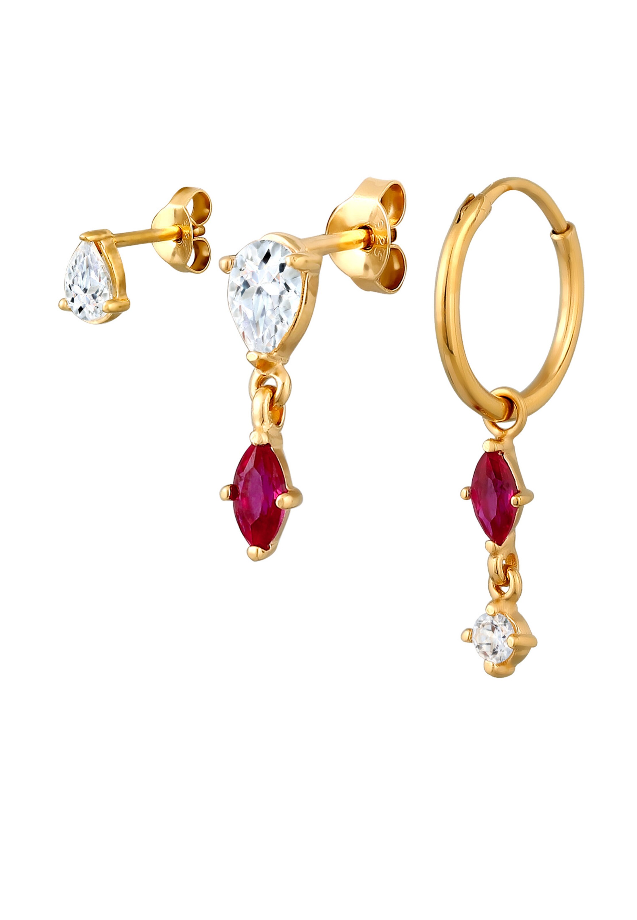 Boucles d'oreilles ELLI en or : devant
