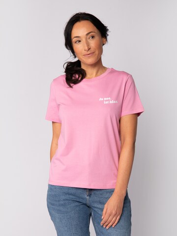Watapparel T-Shirt 'Ja Nee Ist Klar' in Pink: Vorderseite