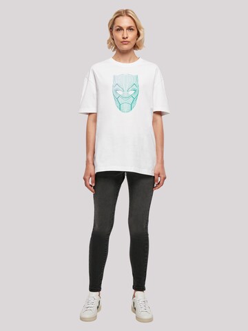T-shirt oversize 'Panther Tribal Mask' F4NT4STIC en blanc