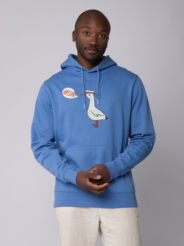Watapparel Sweatshirt 'Moin Seagull' in Blauw: voorkant