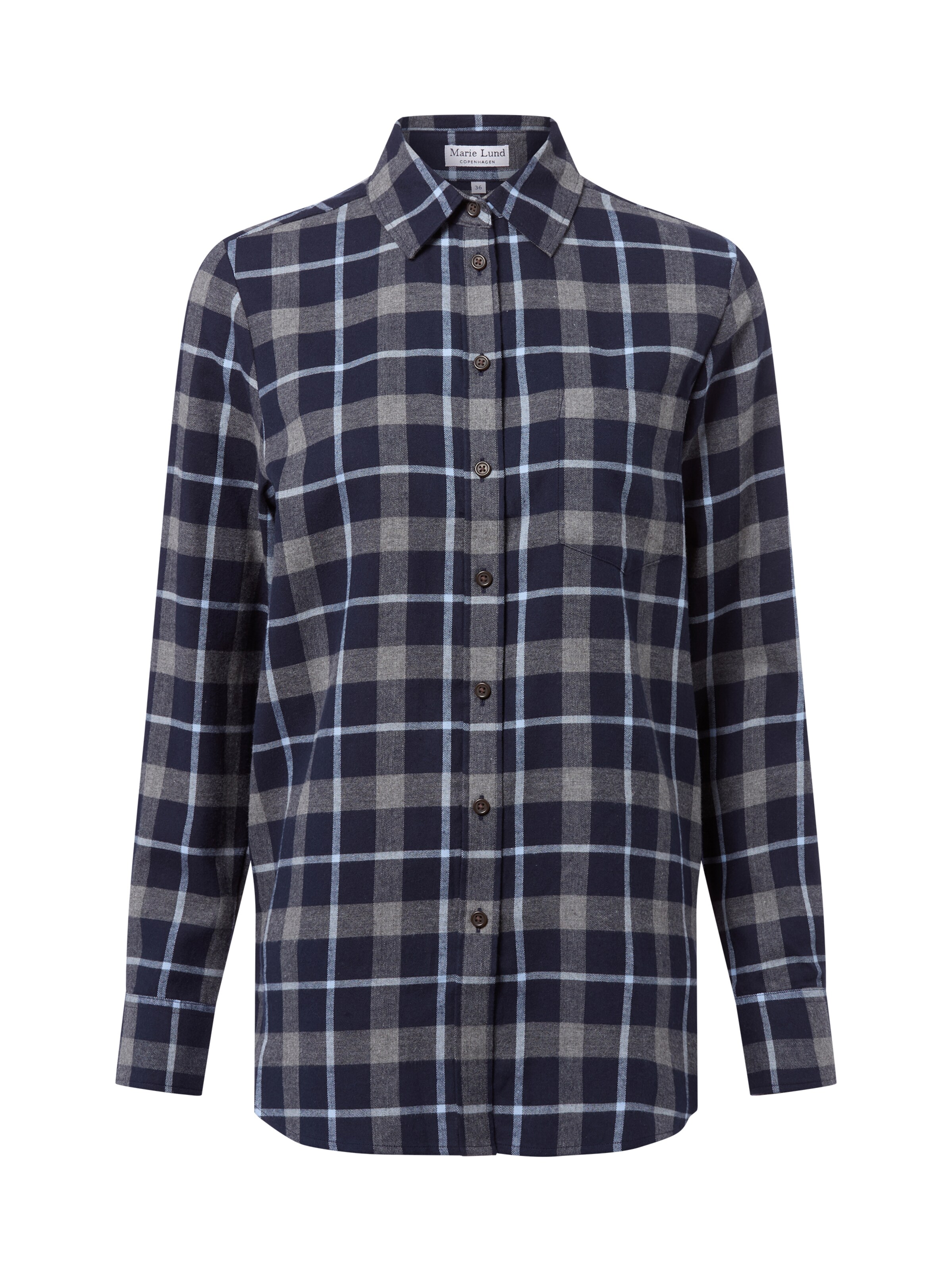 Marie Lund Blouse in Blue: front