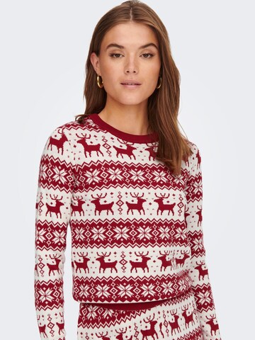 ONLY Sweater 'XMAS' in Red