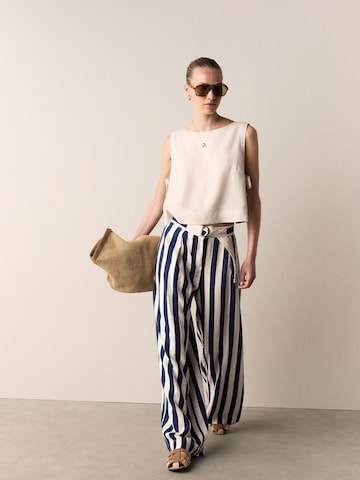 Next Wide Leg Hose in Blau