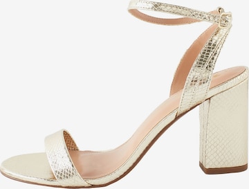Next - Sandalias con hebilla 'Forever Comfort' en oro: frente