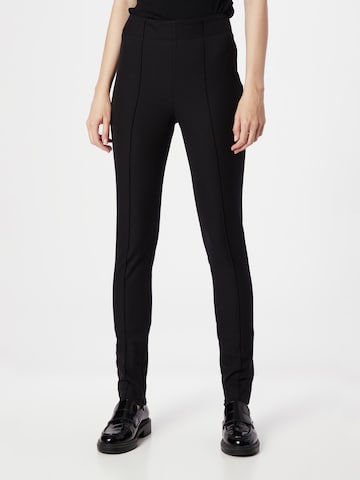 Calvin Klein Skinny Pants in Black: front