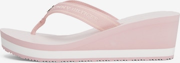 Tongs TOMMY HILFIGER en rose : devant