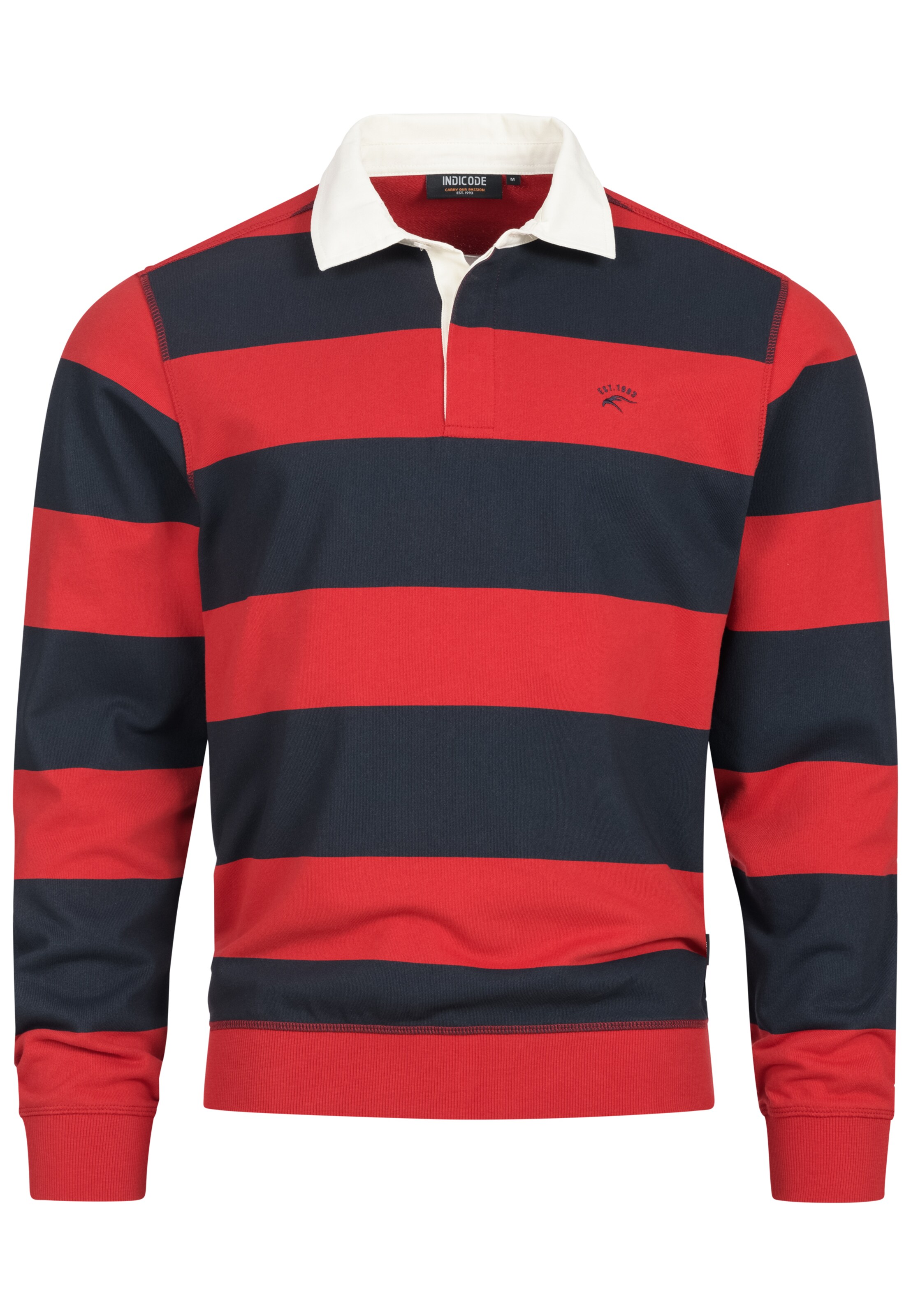 INDICODE JEANS Sweatshirt 'Dinaro' in Rood: voorkant