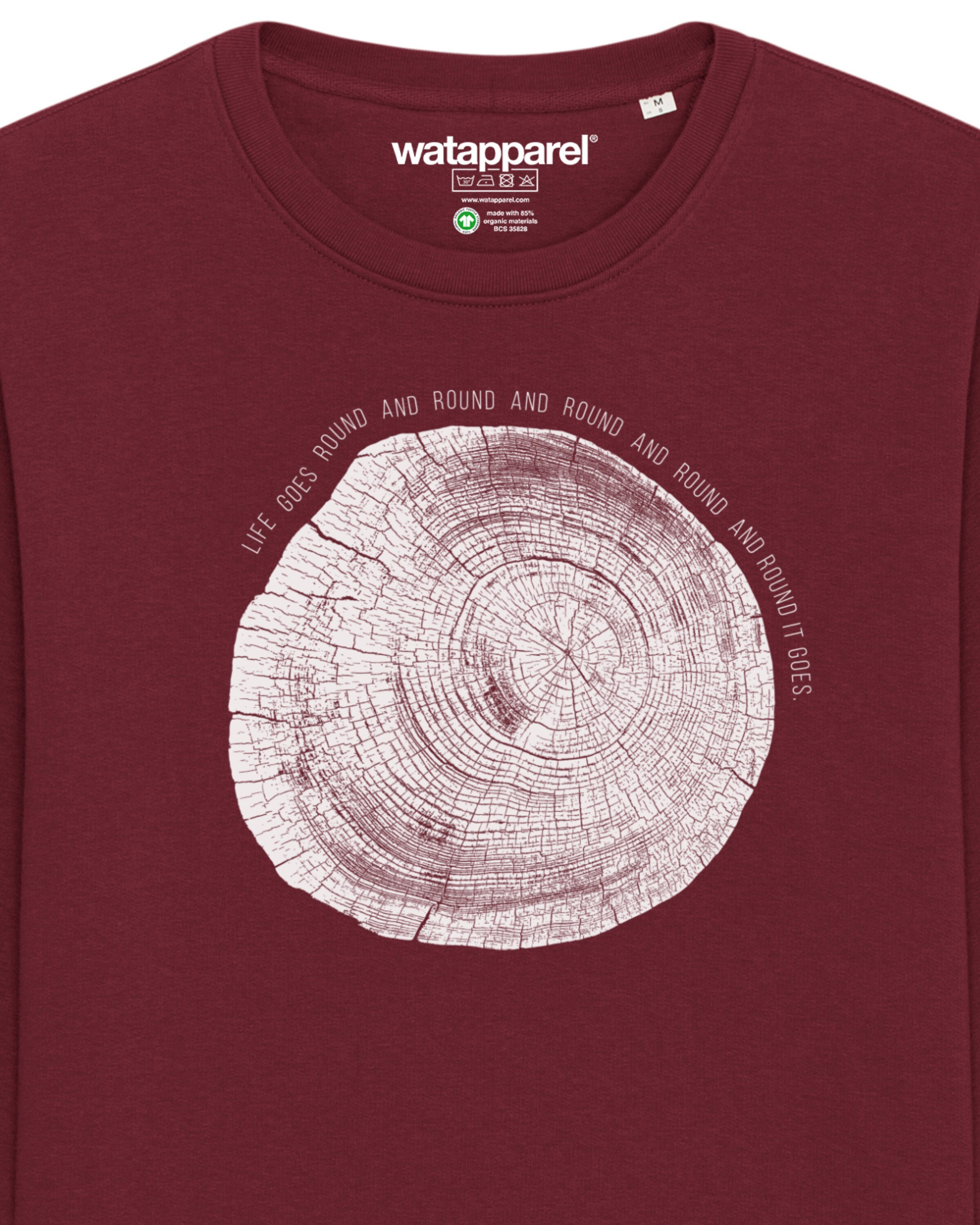 Felpa ' Baumscheibe ' di Watapparel in rosso