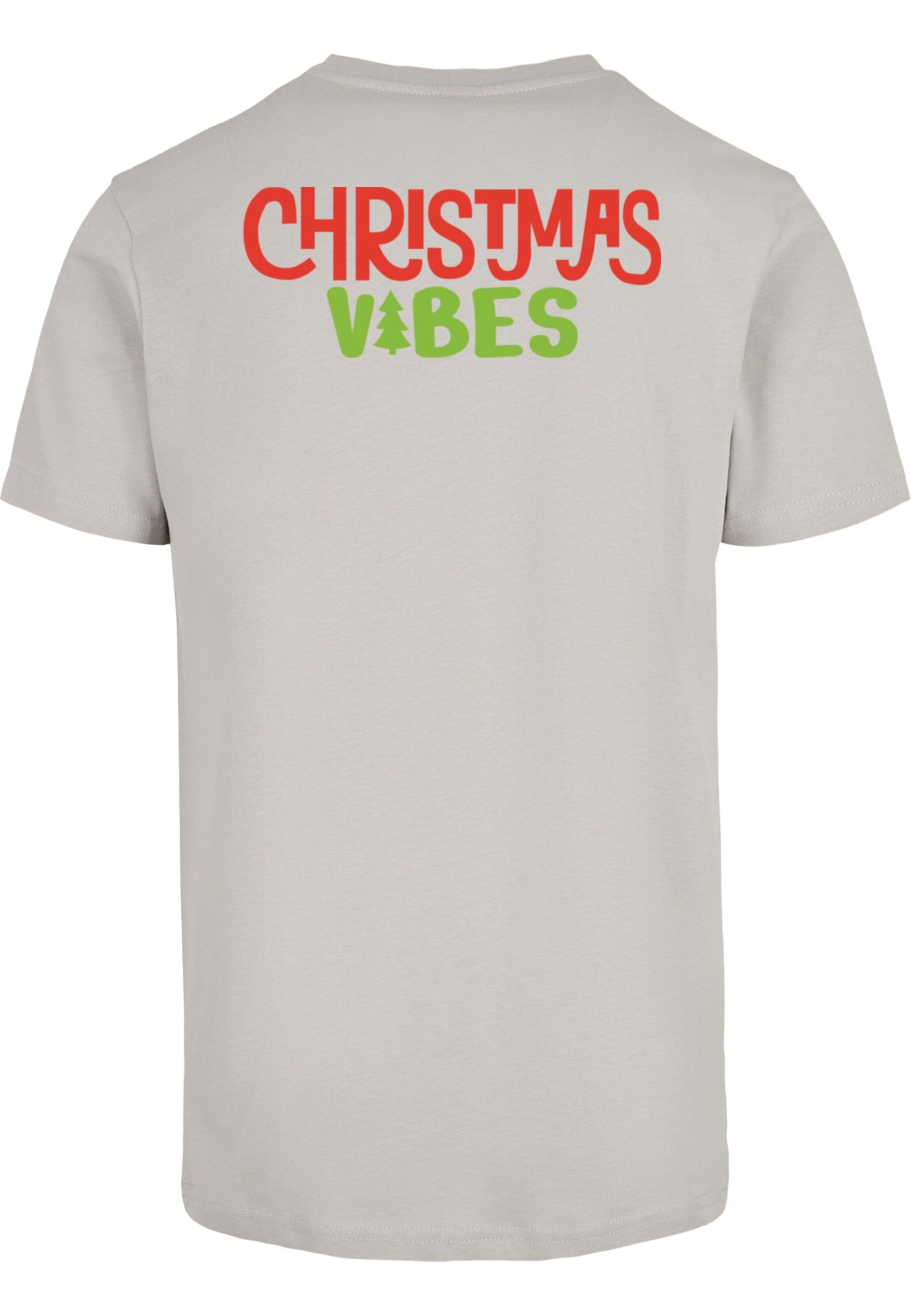 T-Shirt 'Christmas Vibes' Merchcode en gris
