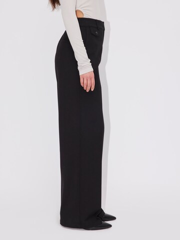LeGer by Lena Gercke Wide leg Trousers with creases 'Aurelia' in Black