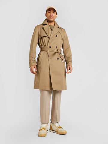 HUGO Between-Seasons Coat 'Maluks2341' in Brown: front