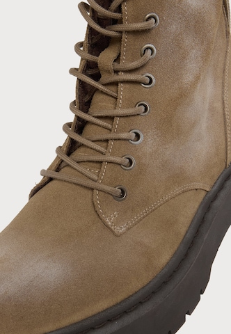 STEVE MADDEN Šněrovací kozačky 'Skylar' – hnědá: přední strana