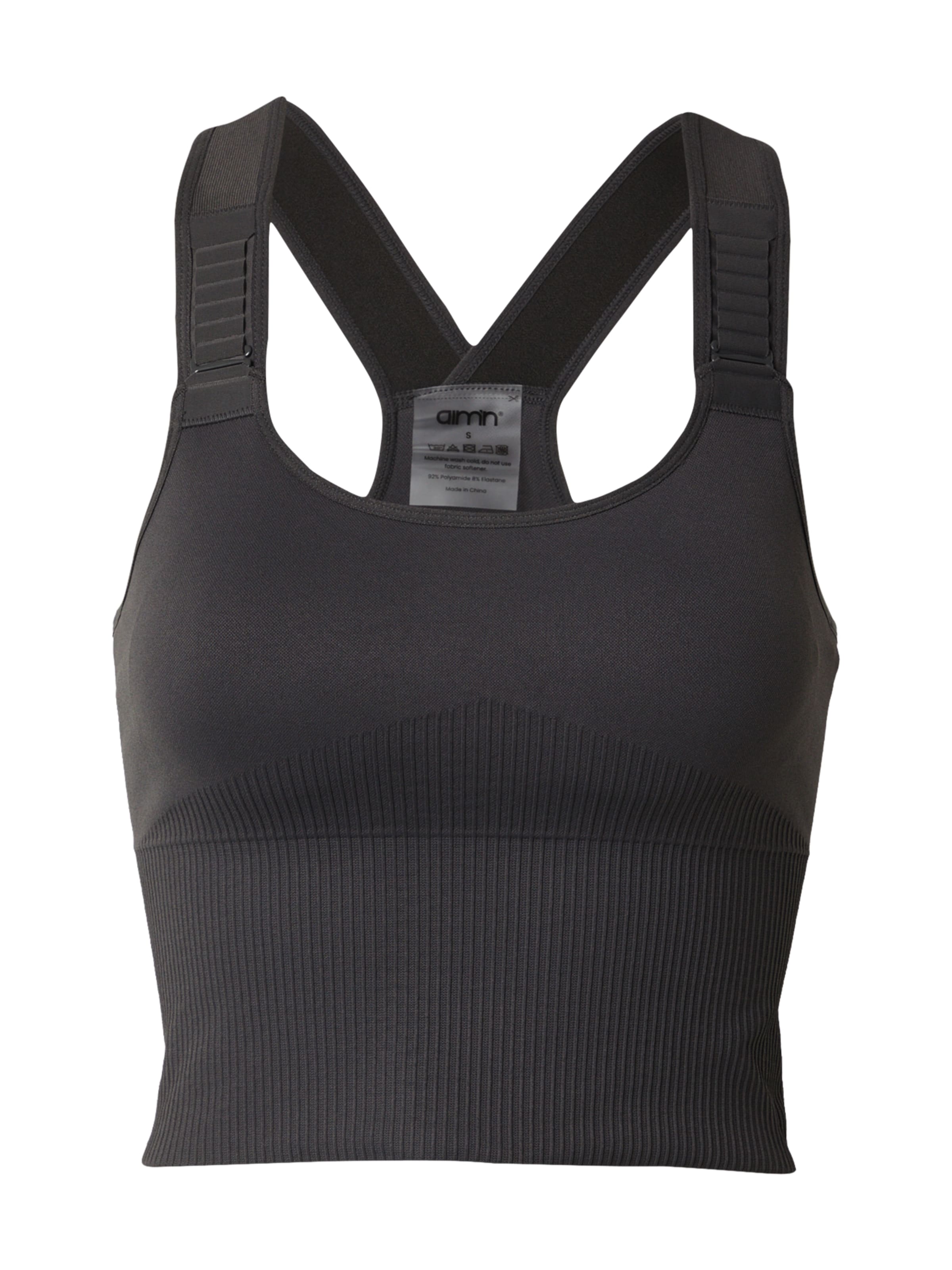Aim'n Bustier Sports-BH i grå: forside