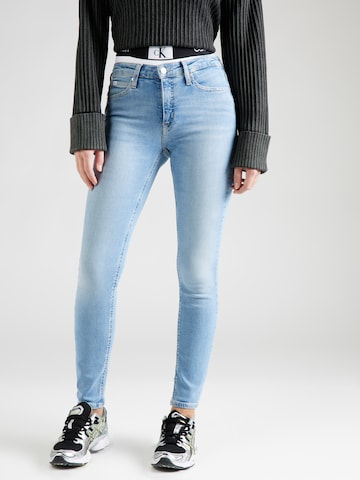 Calvin Klein Jeans Skinny Džíny – modrá: přední strana