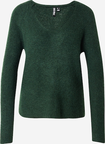 Pull-over 'PCELLEN' PIECES en vert : devant