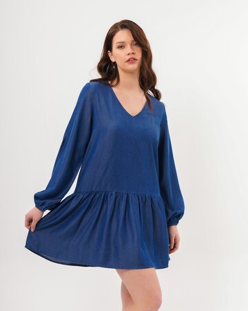 FRESHLIONS Shirt dress 'Bonnie' in Blue: front
