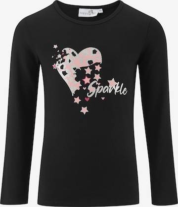 juoda happy girls Marškinėliai 'Sparkle': priekis