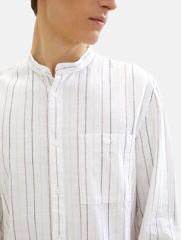 TOM TAILOR DENIM Regular fit Button Up Shirt in White
