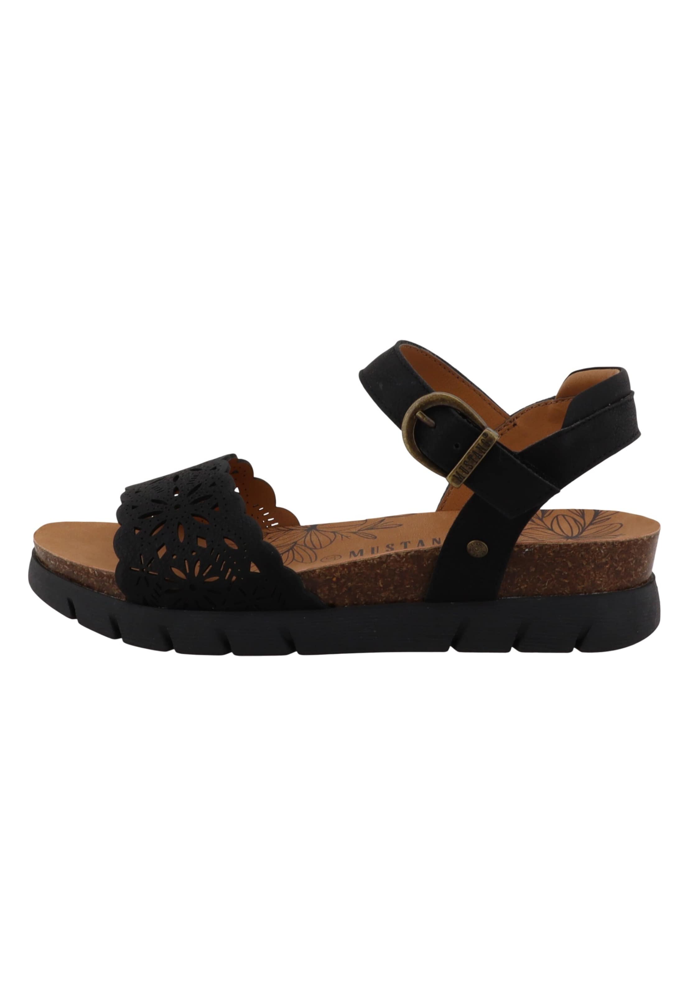 MUSTANG - Sandália em preto
