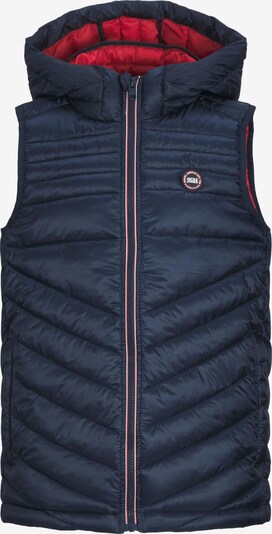 Jack & Jones Junior Bodywarmer 'Hero' in de kleur Marine / Rood, Productweergave