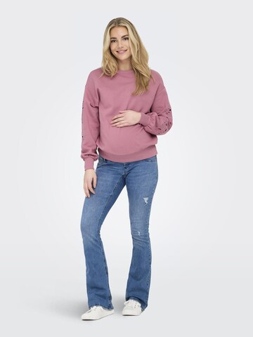 Only Maternity Sweatshirt 'OLMWinnie' in Roze