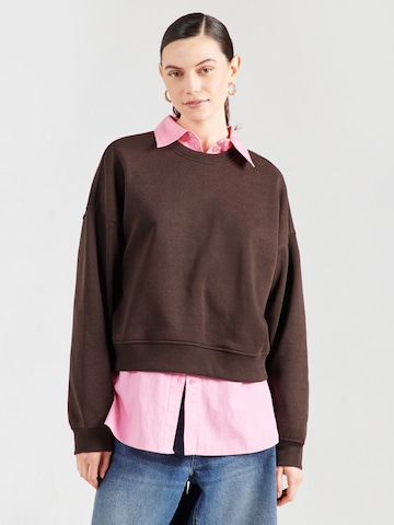 ONLY Sweatshirt 'ONLBEST' in Brown: front