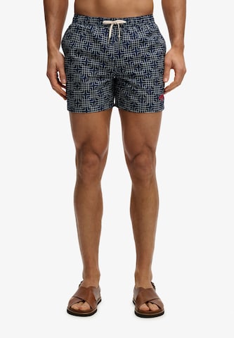 Shorts de bain Superdry & Co en bleu : devant